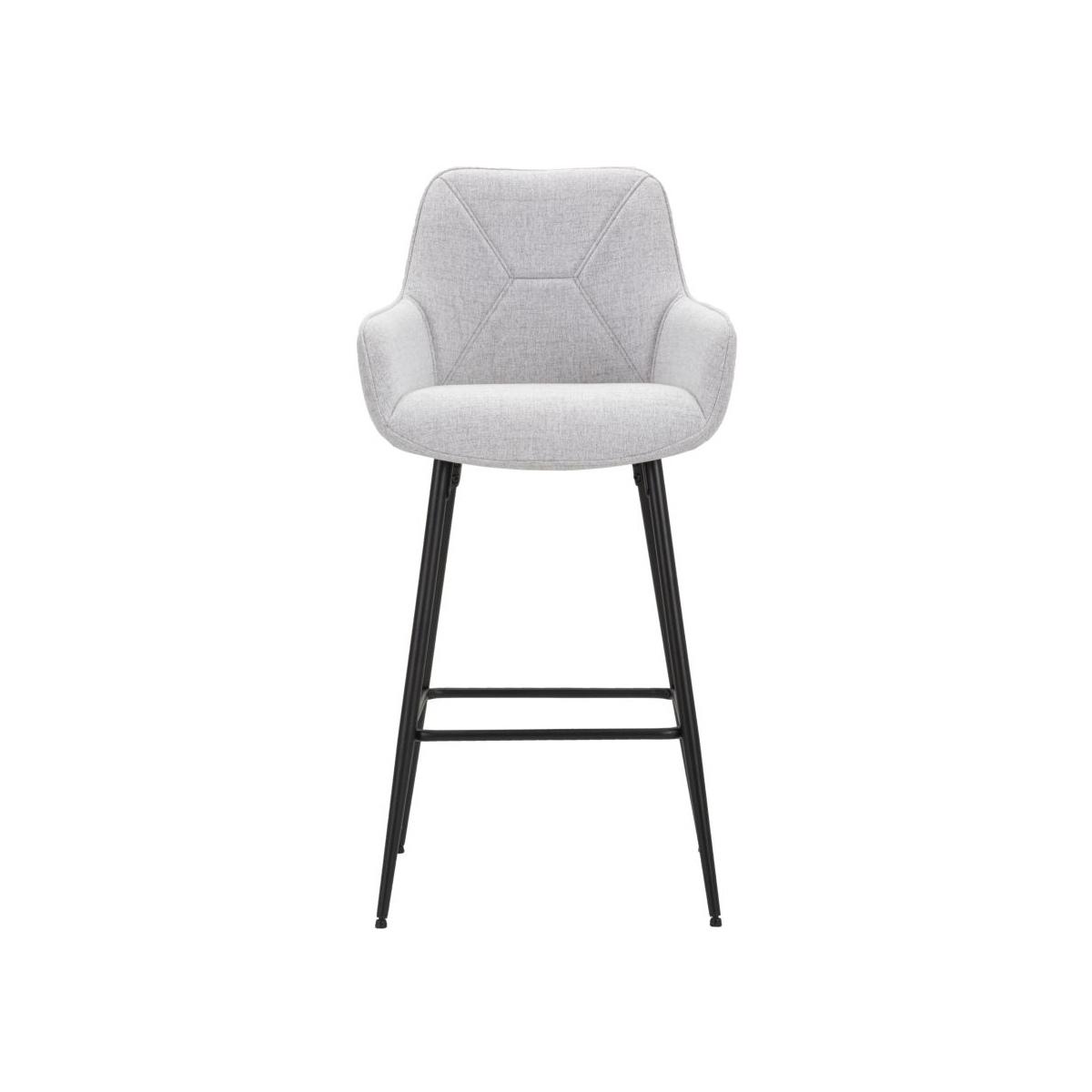 Sgabello bar grigio set 2 pz cm 55x55x109<br>