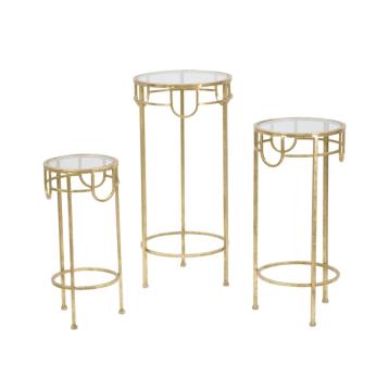 P/telefono gold set 3 pz cm Ø 33x70-28x60-23x50 