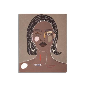 Dipinto su tela tribal -b- cm 80x2,8x100