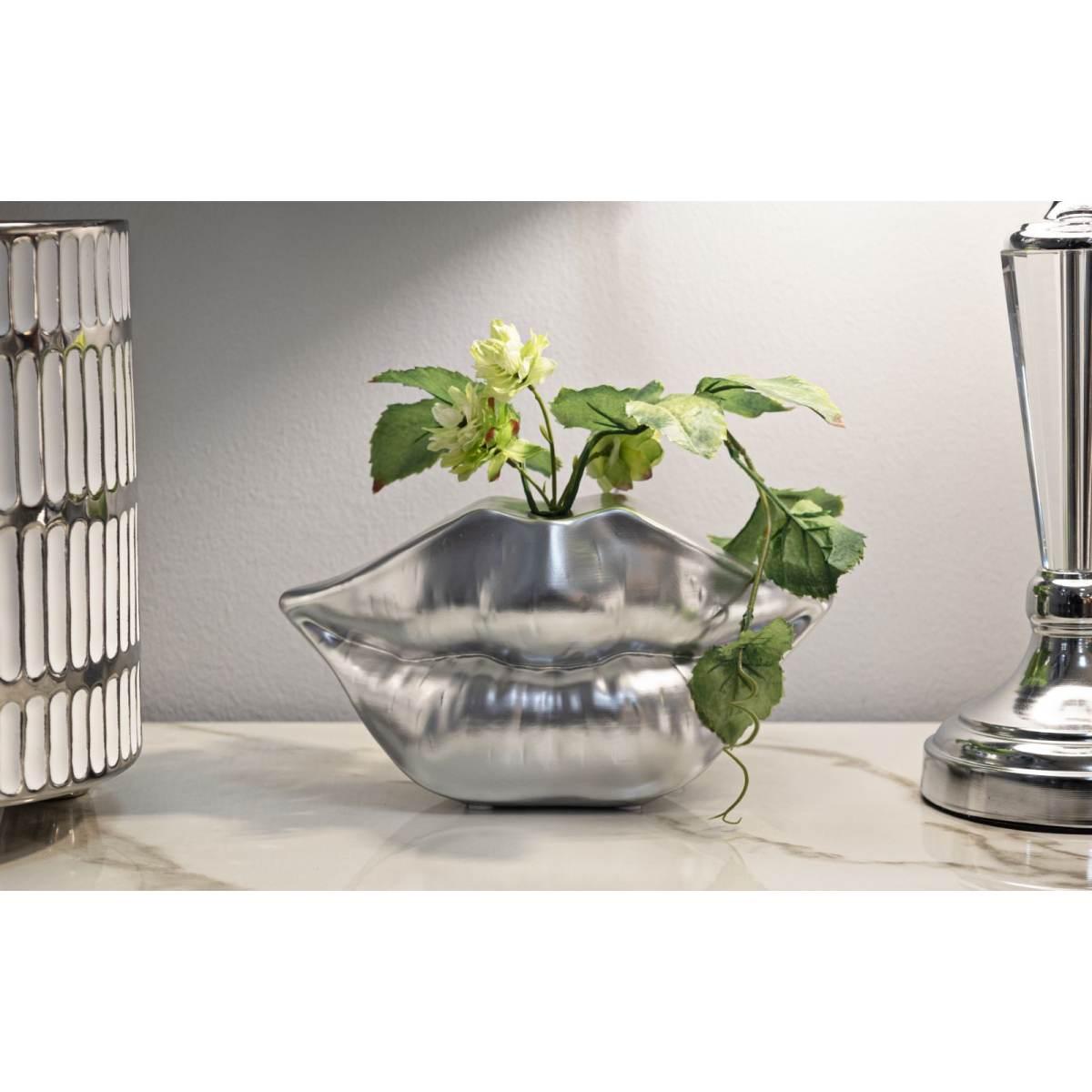 Vaso mouth lip silver cm 23x8x12 min 2