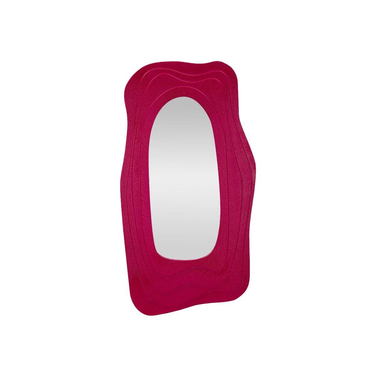 Specchio da muro dafne fuxia cm 90x4x165 (misura specchio cm 46x107)