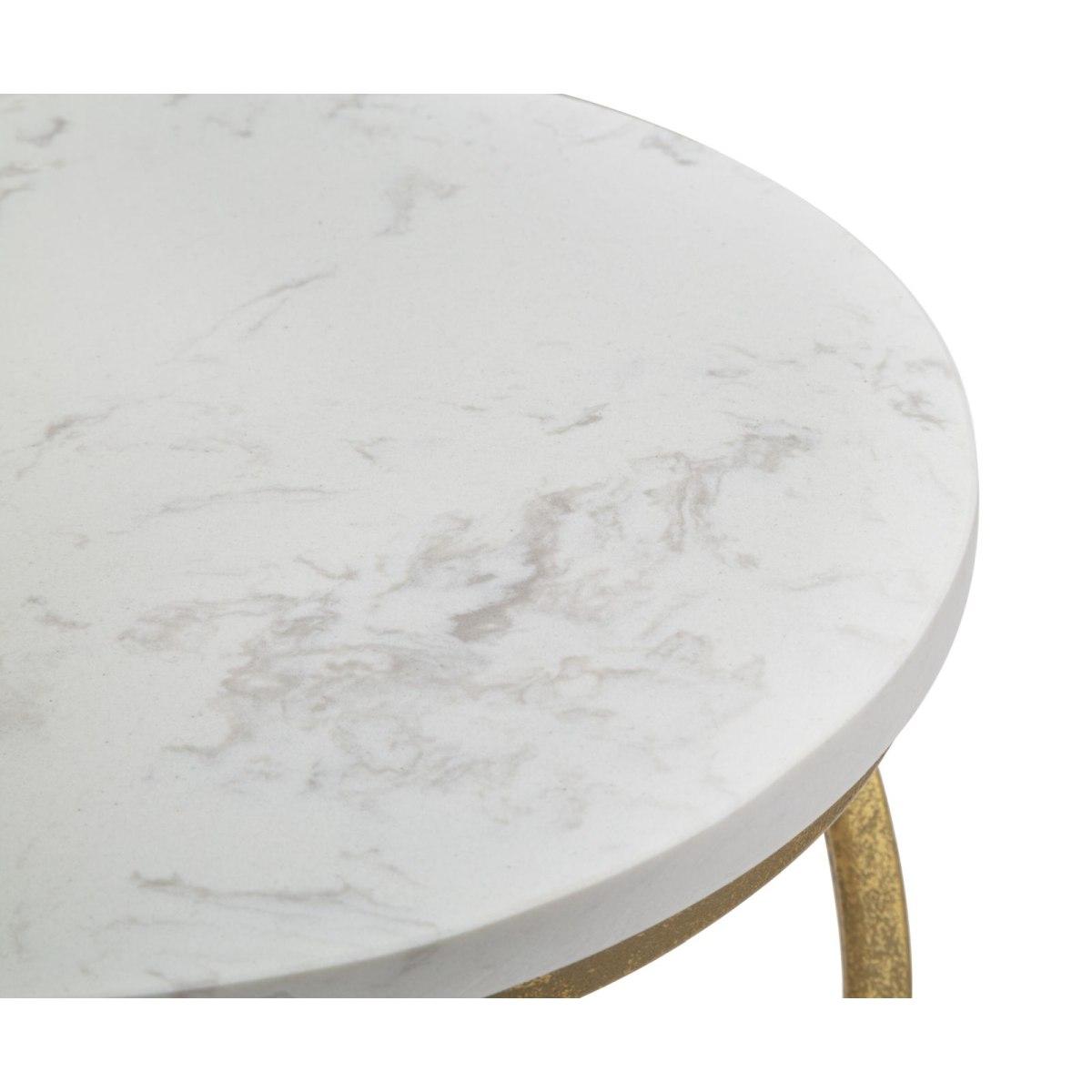 Tavolinetto spiral marble cm Ø 27,5x47,5