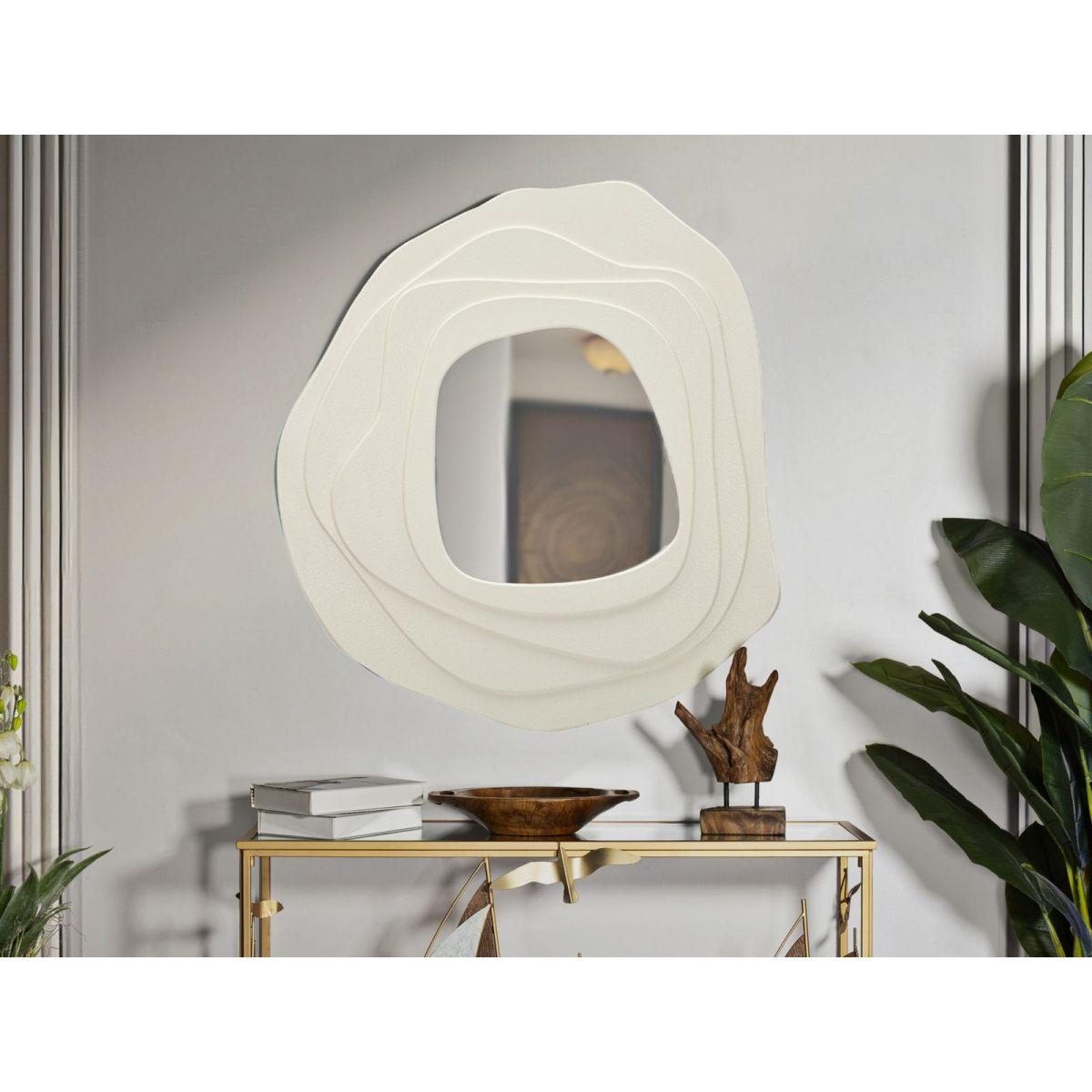 Specchio da muro dalia bianco cm 90x4x97 (misura specchio cm 43x45)