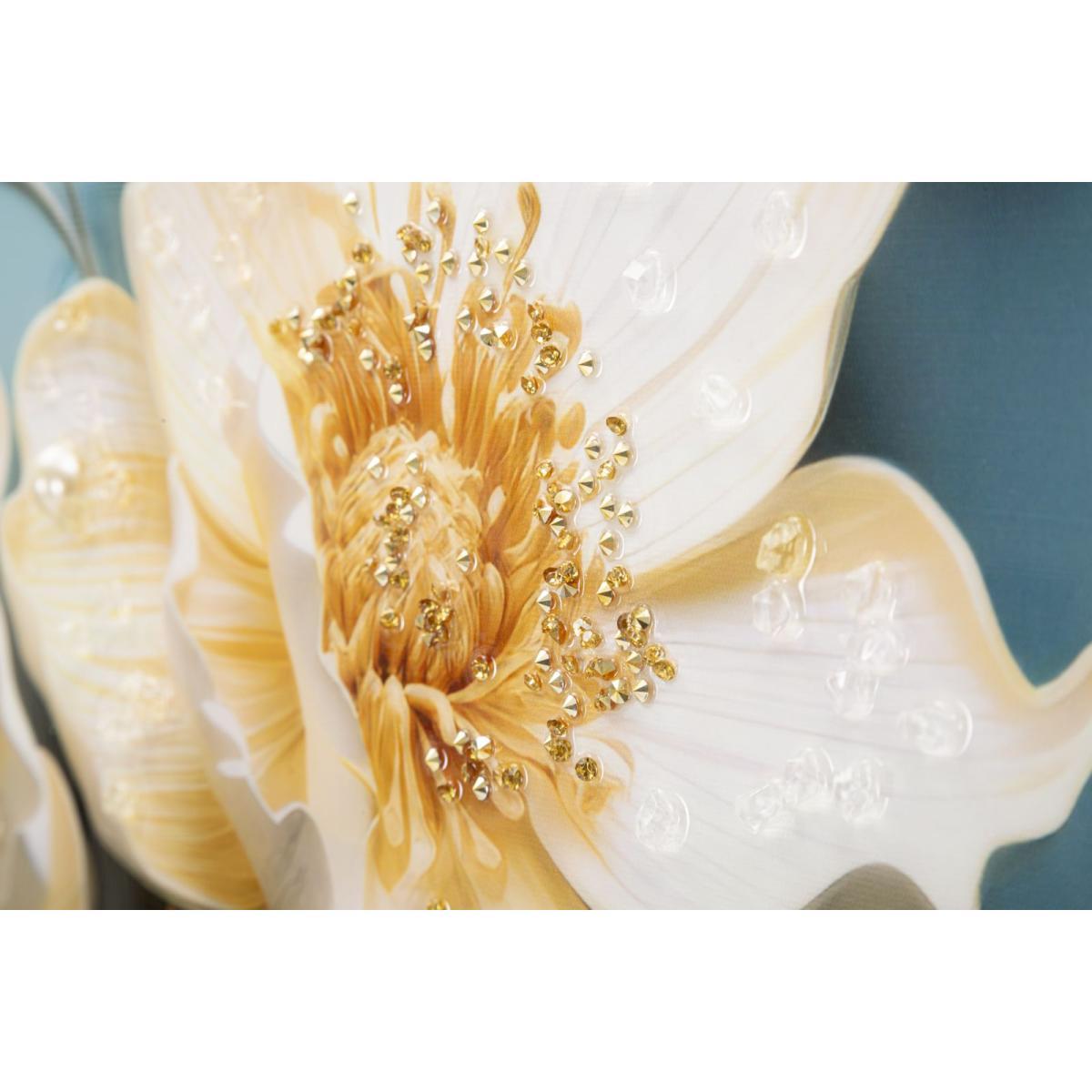 Dipinto su tela laccato narcy -b- c/cornice cm 82x4x82
