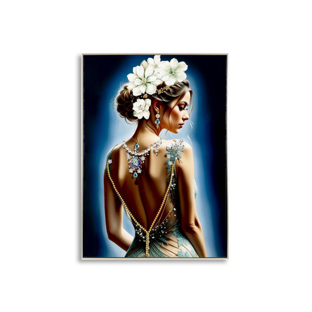 Dipinto su tela laccato isabel c/cornice -a- cm 72x4x102