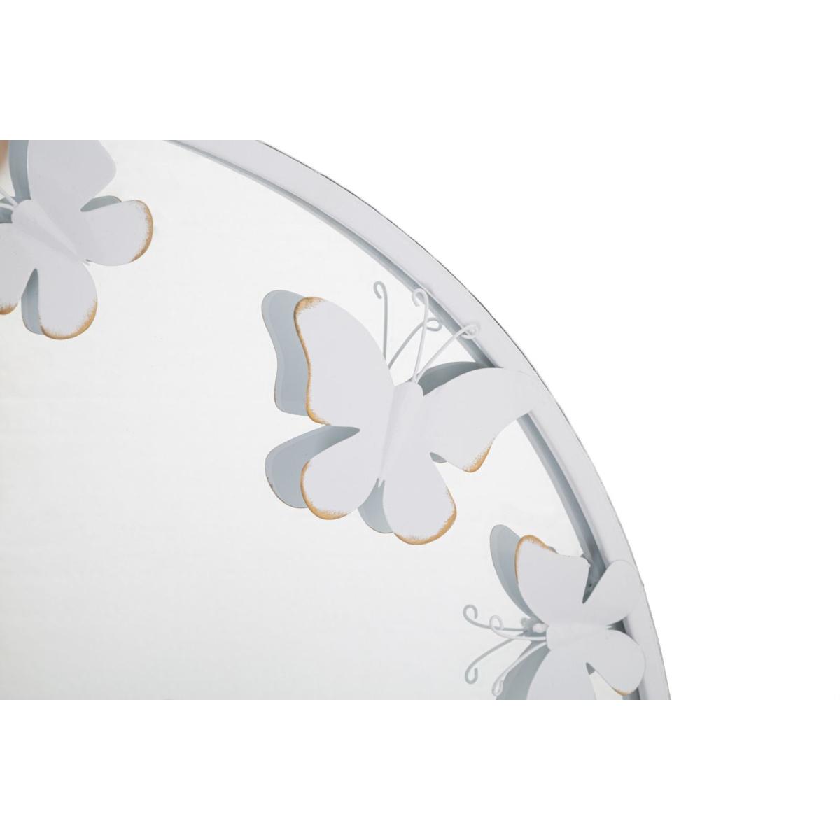 Specchio rotondo white butterfly cm 62,5x2,3 (misura interna cm Ø 60)