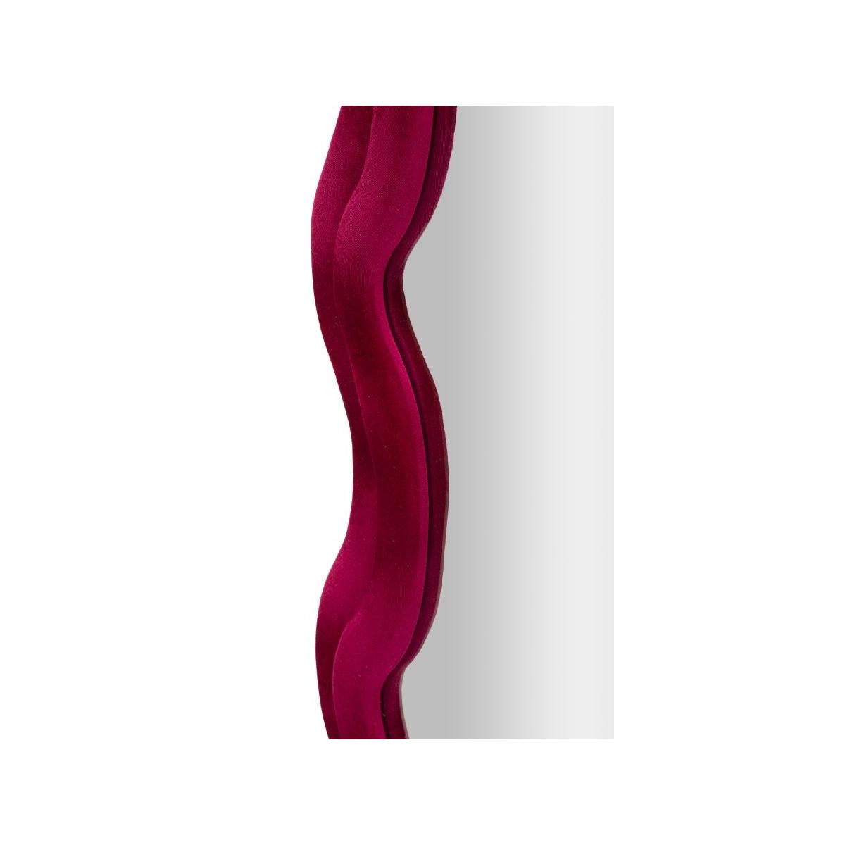 Specchio da muro emily velluto fuxia cm 60x6x160 (misura specchio cm 42x144)