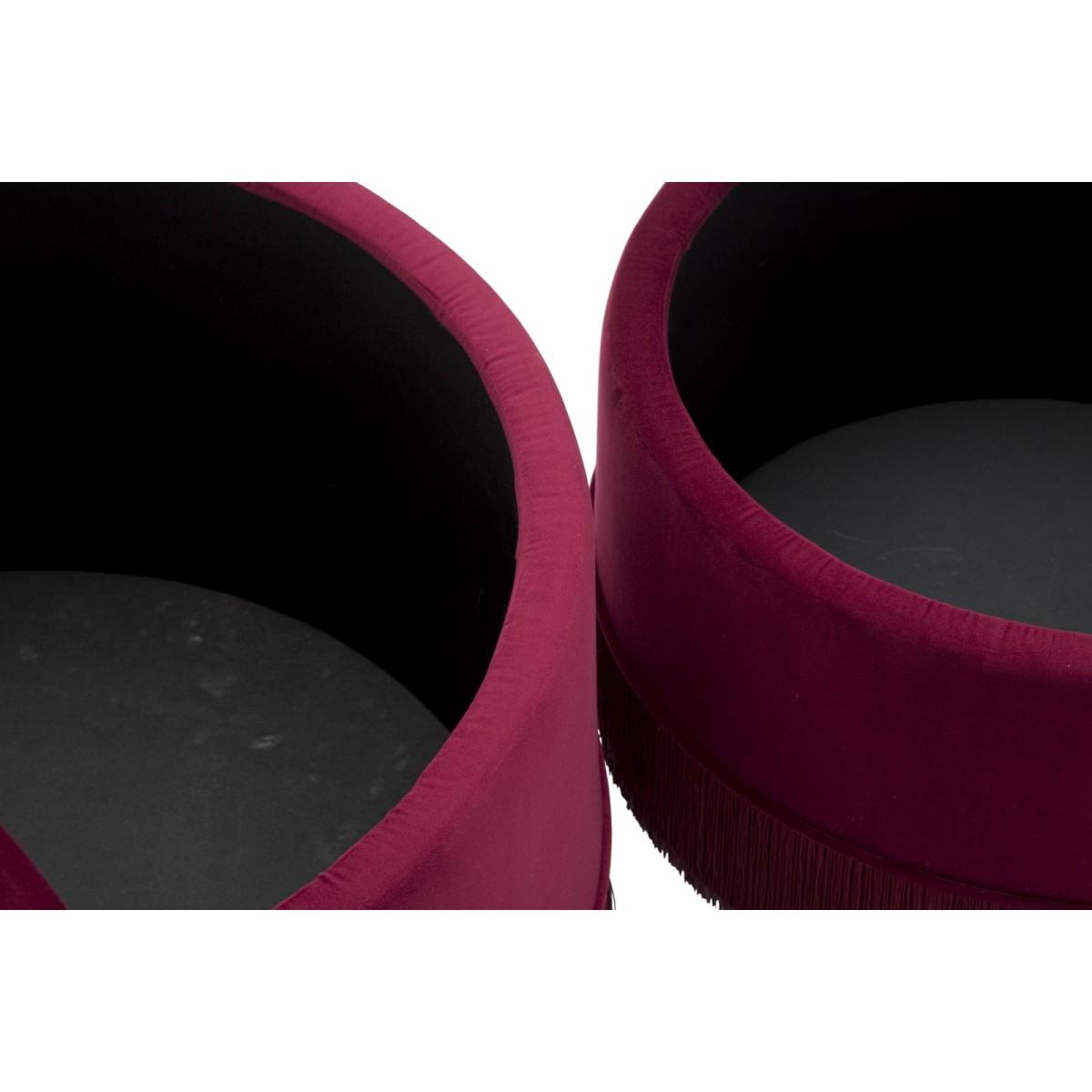 Puff/contenitore lines new coppia bordeaux cm  71x41-55x33