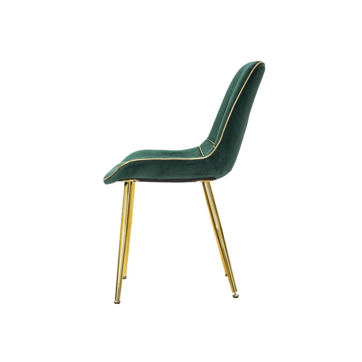 Sedia paris verde/gold set 2 pz cm 51x59x79