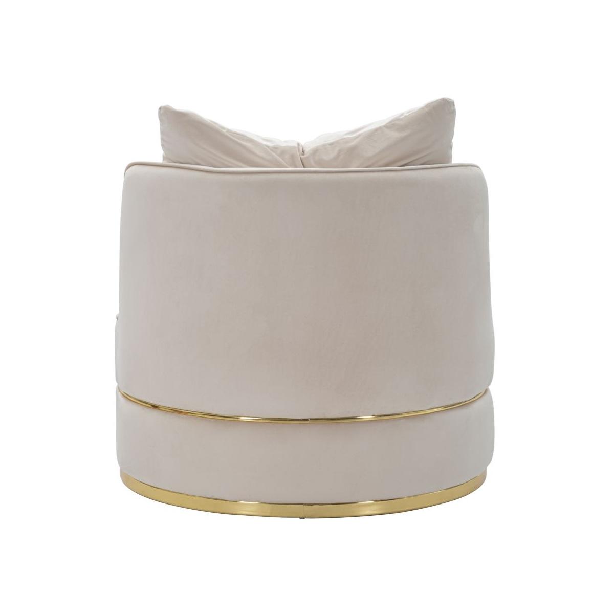 Poltrona paris space crema/gold cm Ø 84x72