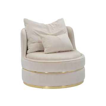 Poltrona paris space crema/gold cm Ø 84x72