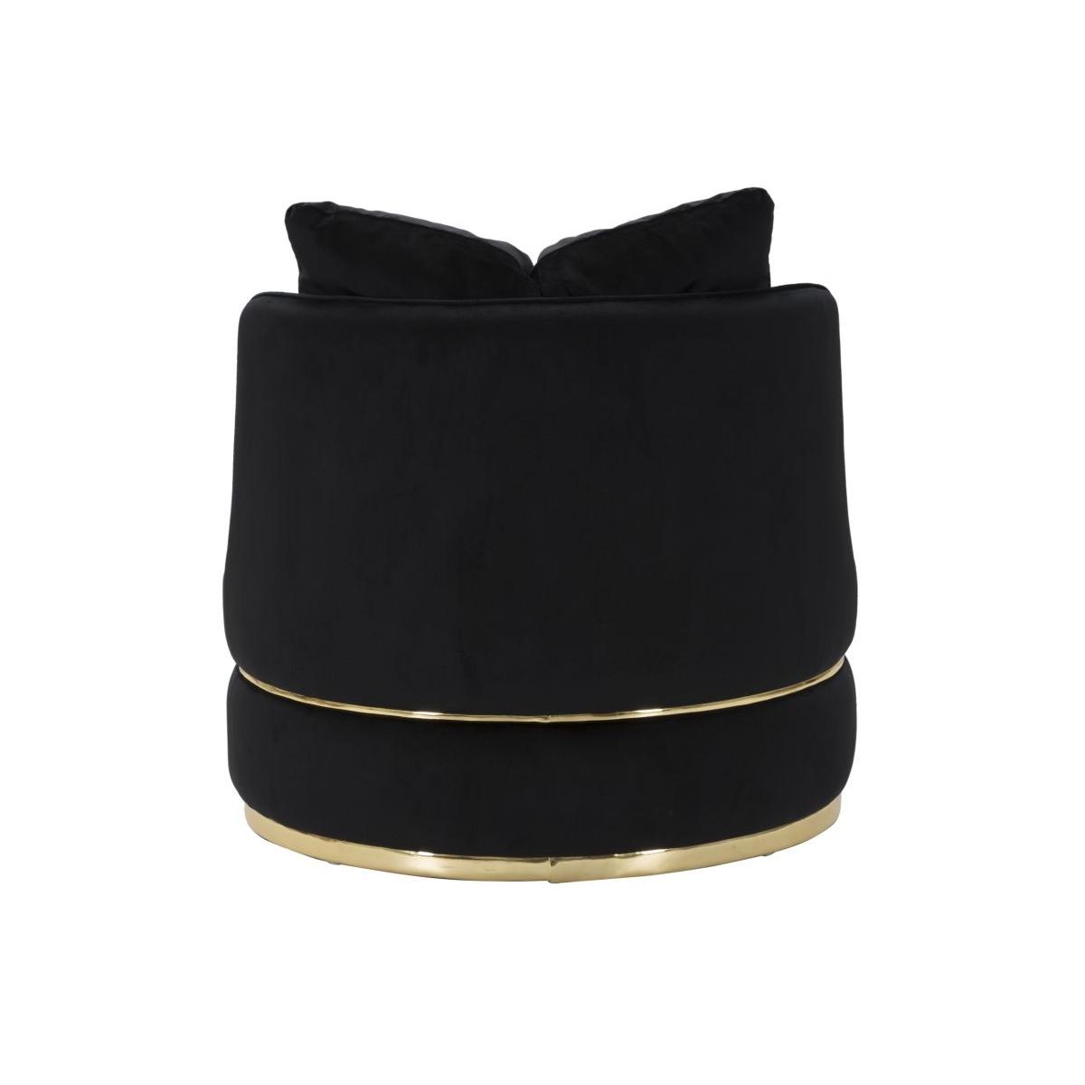 Poltrona paris space nero/gold cm Ø 84x72
