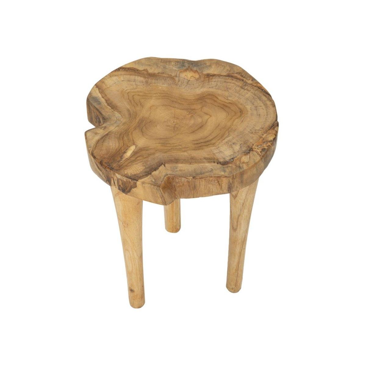Sgabello kursi in teak riciclato cm Ø 35x45 (pezzi unici - non rip. in serie)