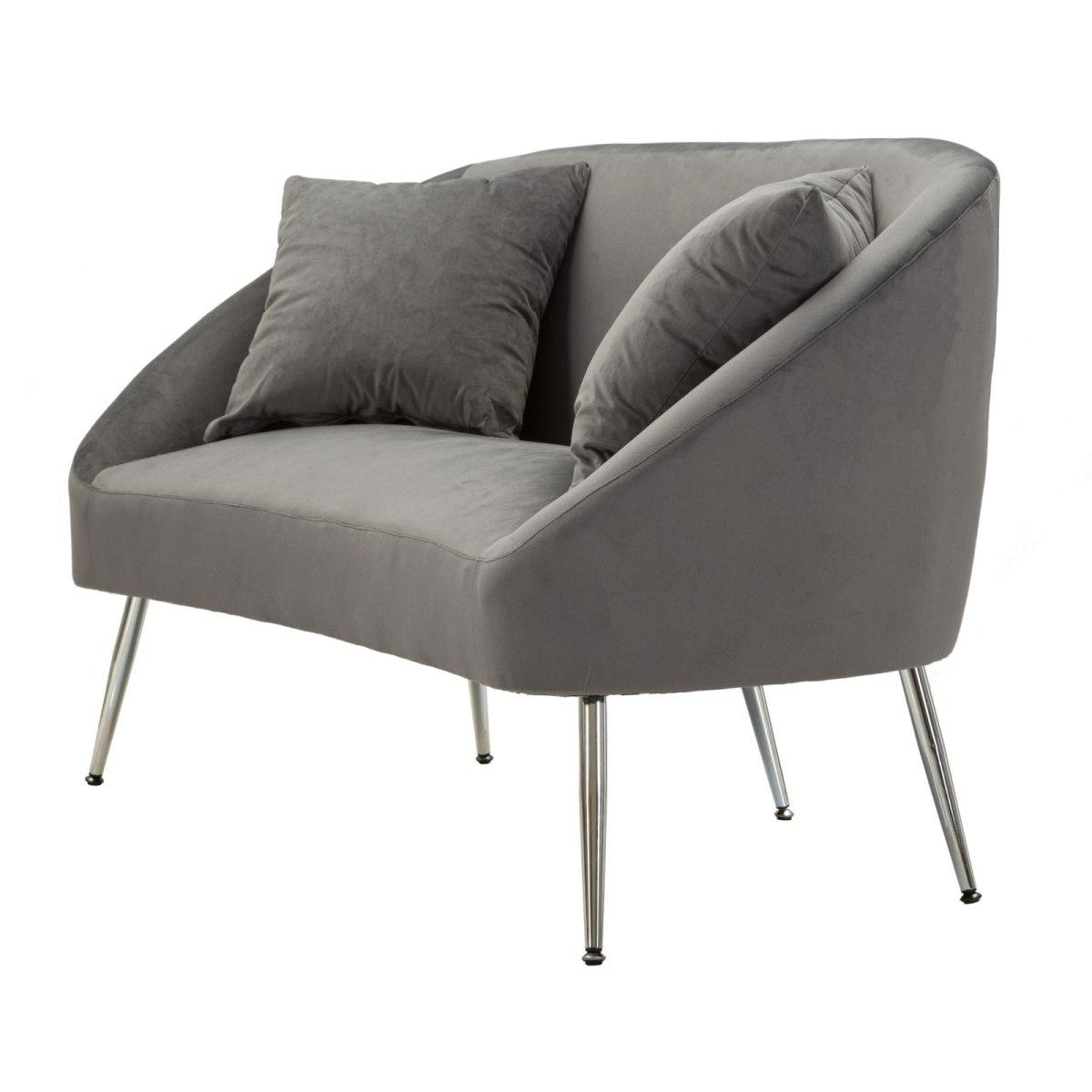 Divanetto silvery c/cuscini cm 137x69x79