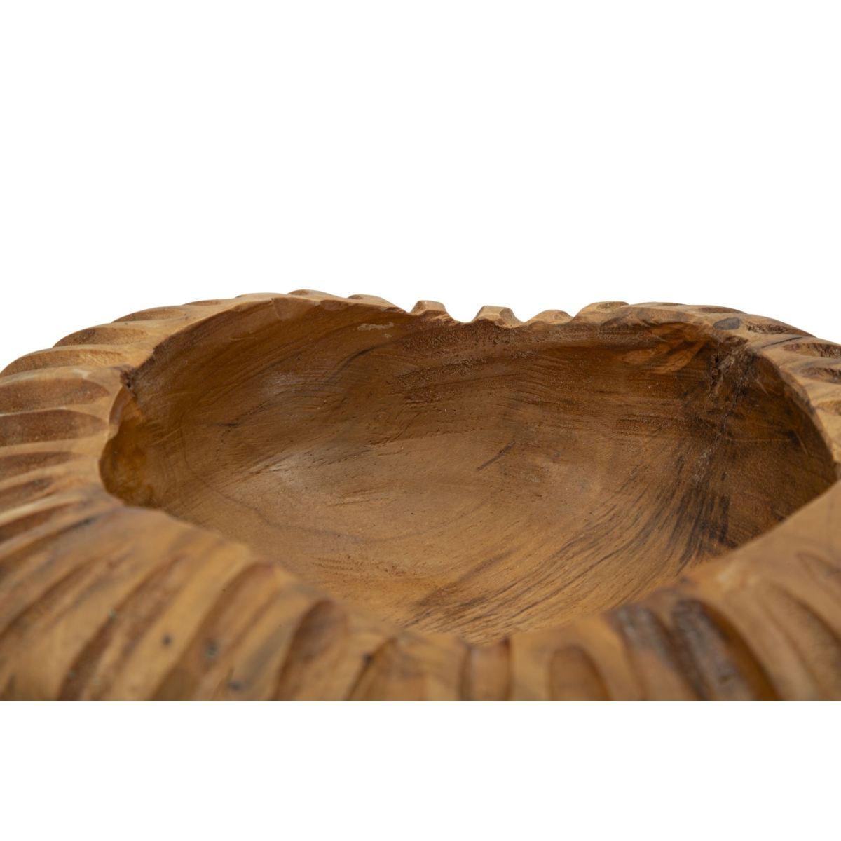 S/tasche geris in teak ric. cm Ø 19x8 min 2 (pezzi unici - non rip. in serie)