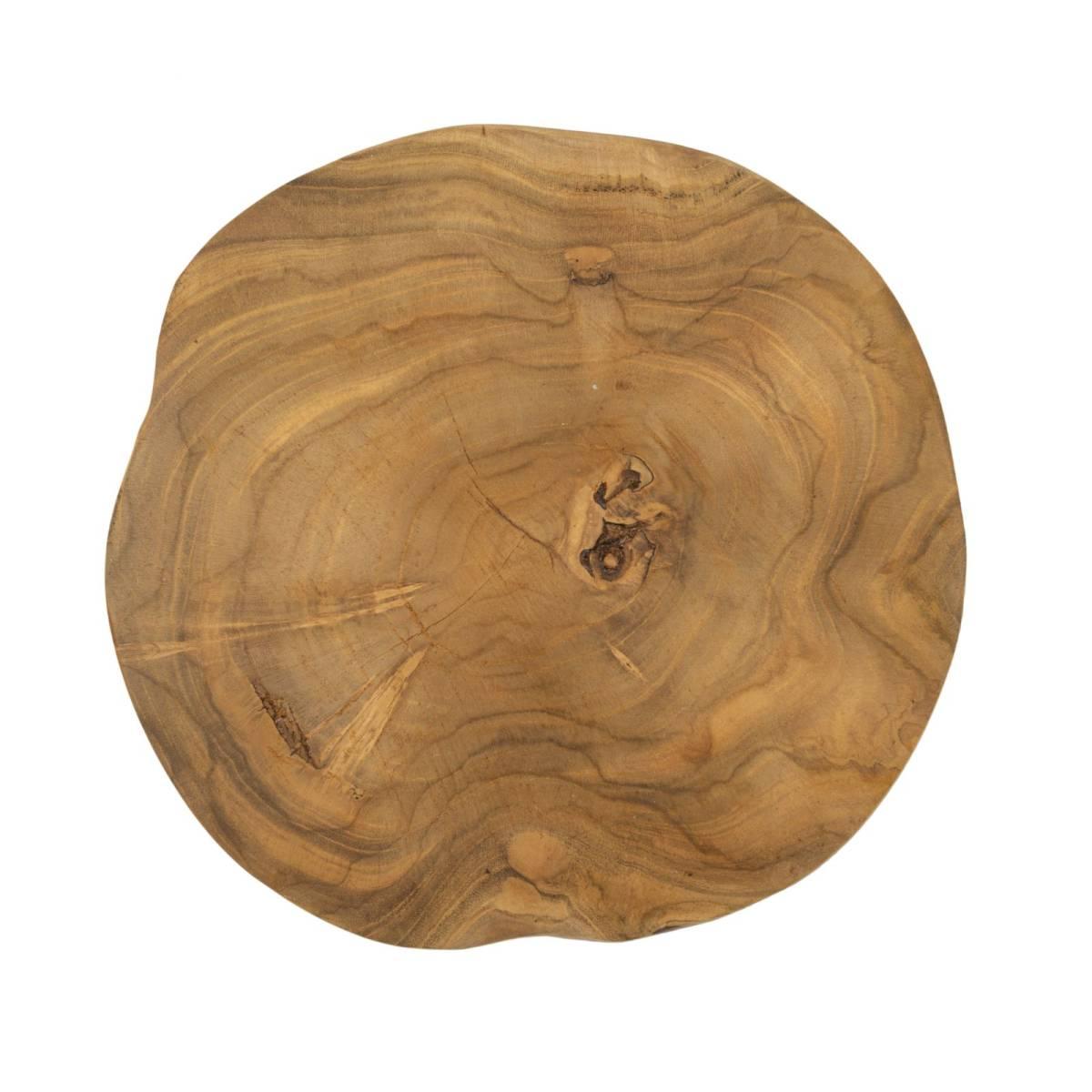S/tasche pokon in teak ric. cm Ø 24x2 min 2 (pezzi unici - non rip. in serie)