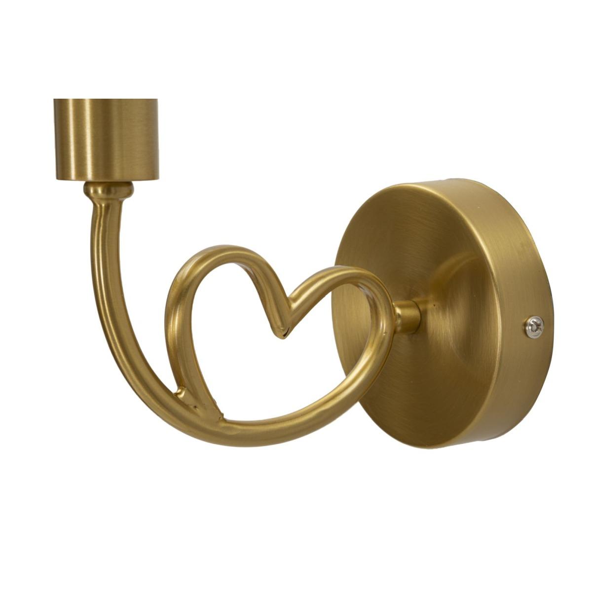 Lampada da muro lovy gold cm 23x15x22