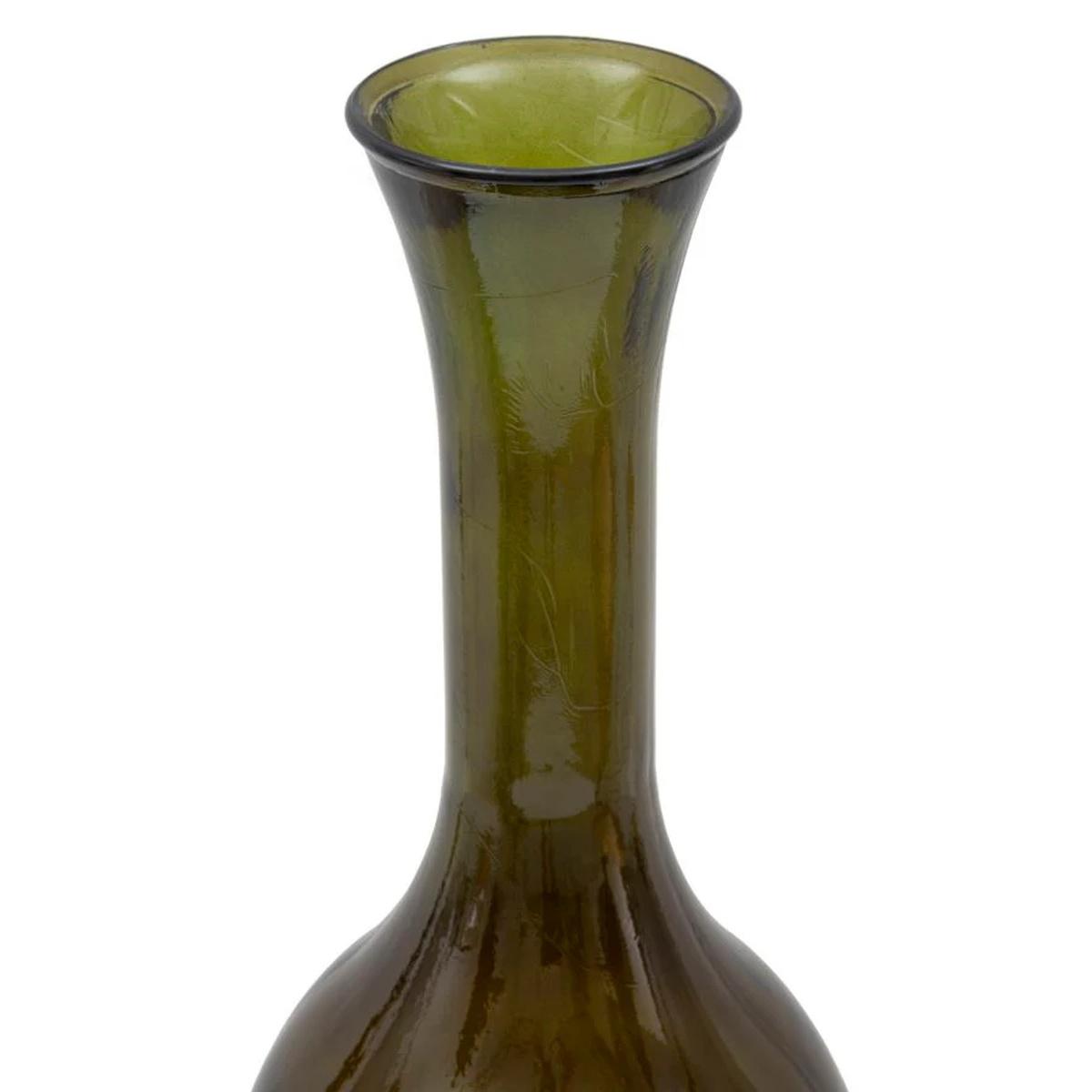 Vaso jarron vetro riciclato green cm  30x100  (made in spain)