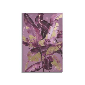 Stampa dipinta dark leaves cm 80x3x120