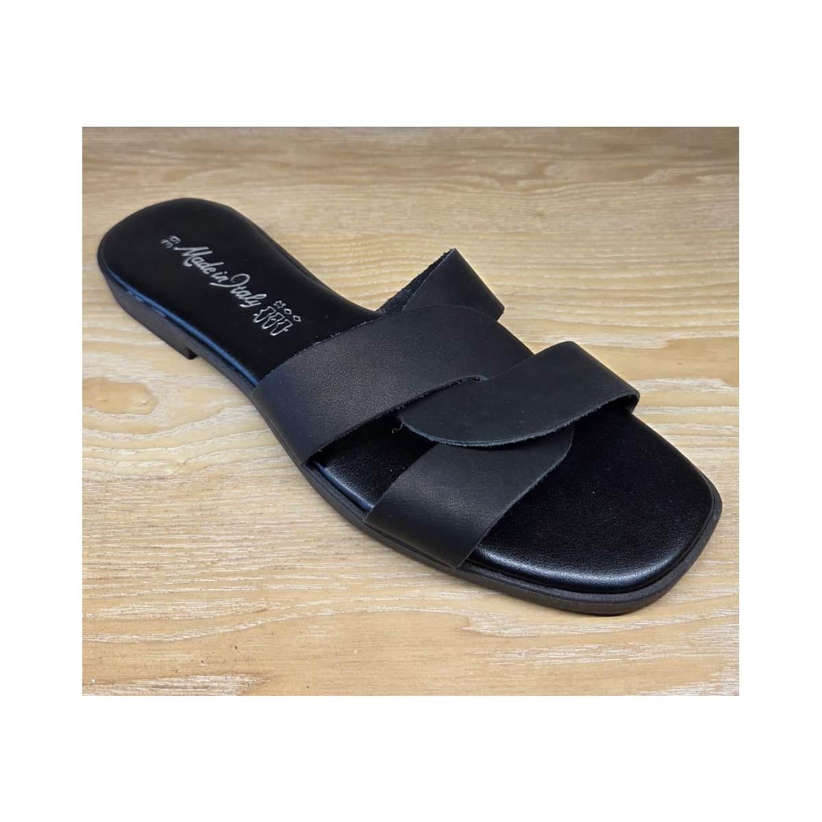 Ciabatte donna in pelle crosta Made in Italy