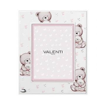 Cornice portafoto bimba orsetti rosa 13x18 cm Valenti