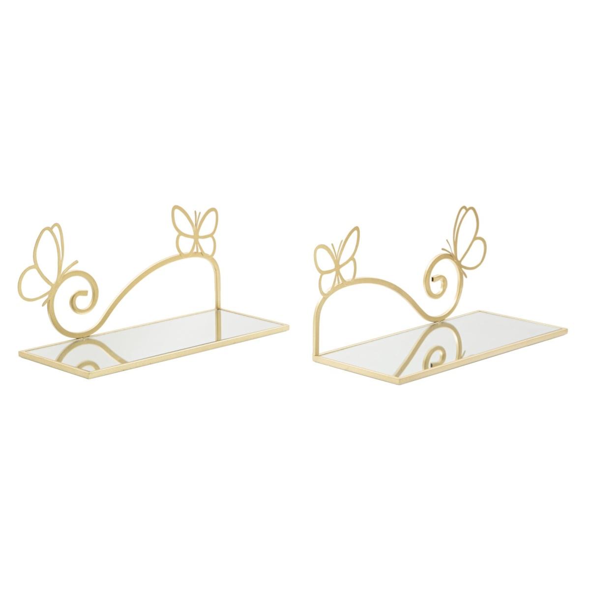 Comodino mensola butterfly coppia cm 41,5x18x21