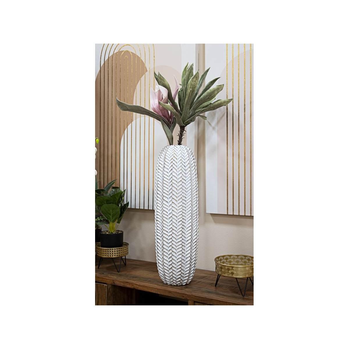 Vaso resina leaf cm Ø 20x67