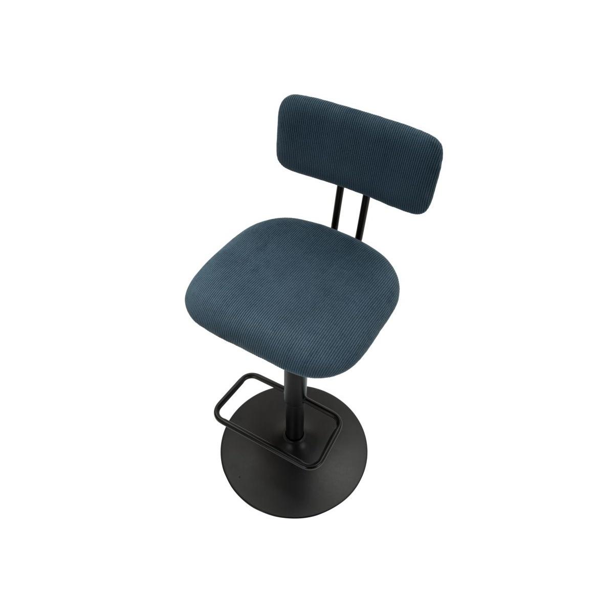 Sgabello bar light navy cm 41x47,5x85-106,5(seduta cm 61-83) set 2 pz