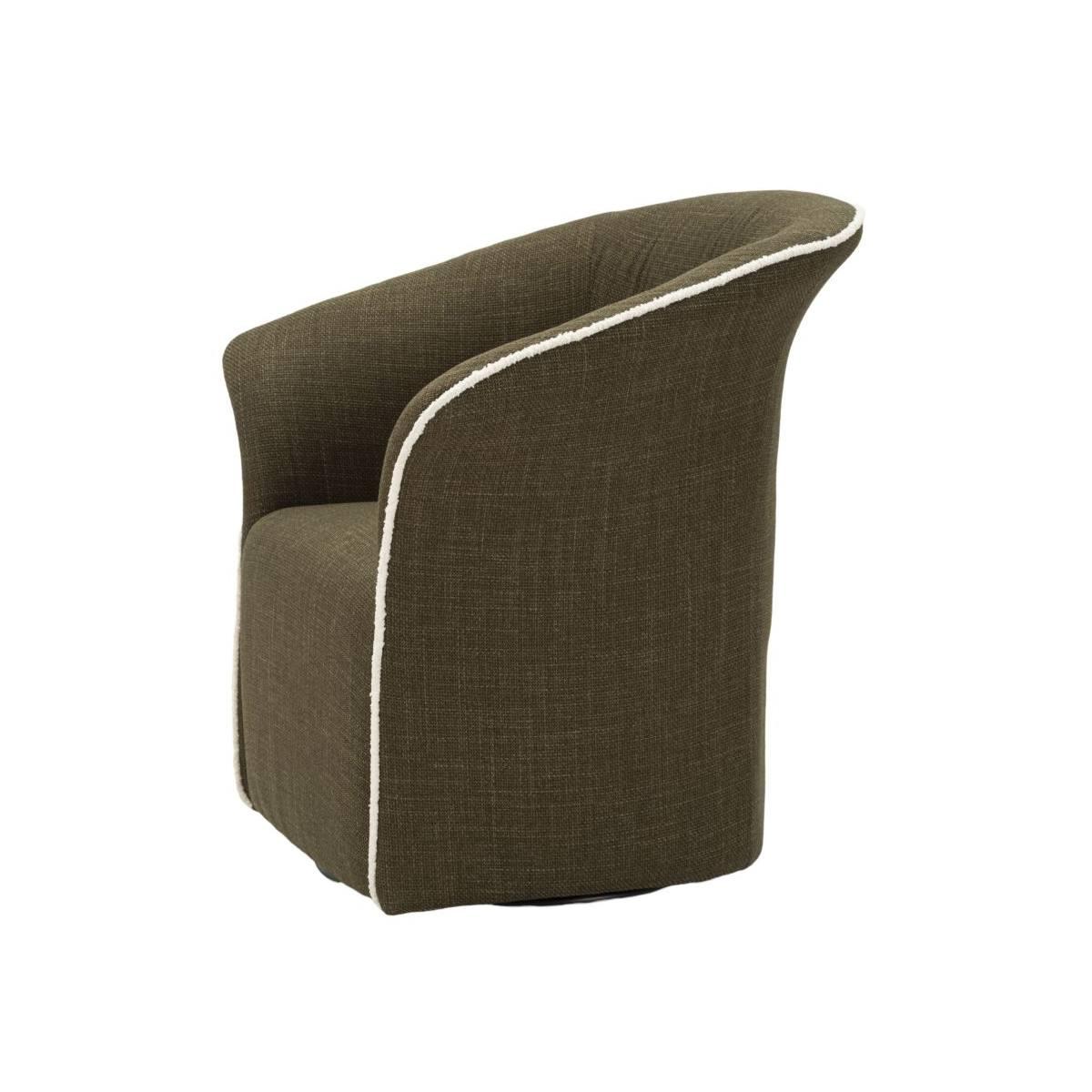 Poltrona girevole siena verde cm 83,5x66x80 (seduta altezza cm 42)