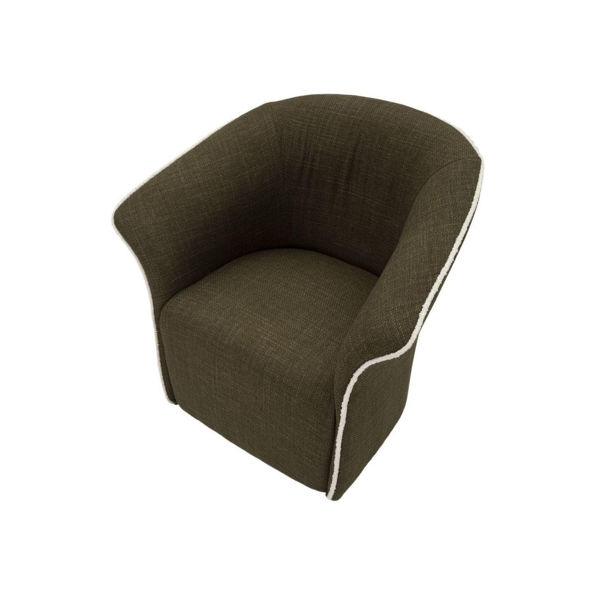 Poltrona girevole siena verde cm 83,5x66x80 (seduta altezza cm 42)