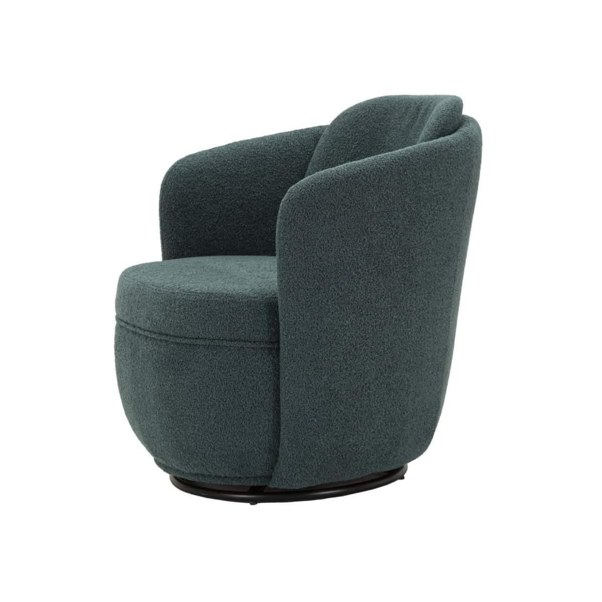 Poltrona girevole torino ottanio cm 70x72x75 (altezza seduta cm 44,5)