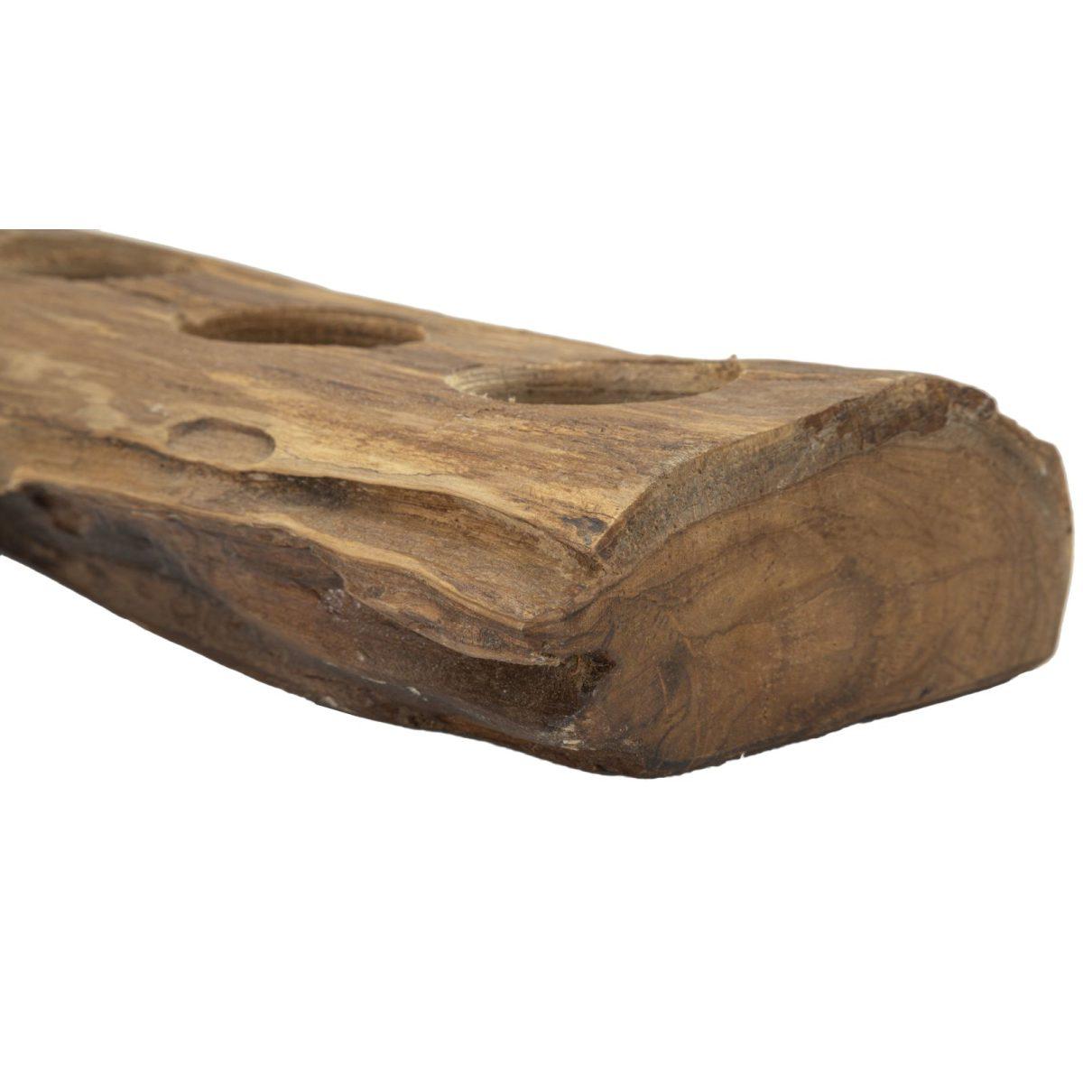 P/cand long in teak riciclato cm 51x14x6 (pezzi unici - non rip. in serie)