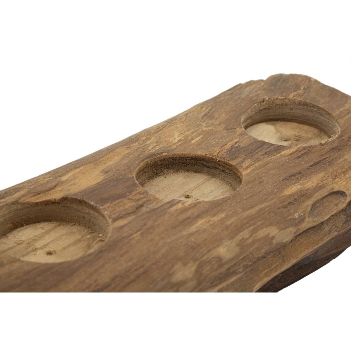 P/cand long in teak riciclato cm 51x14x6 (pezzi unici - non rip. in serie)