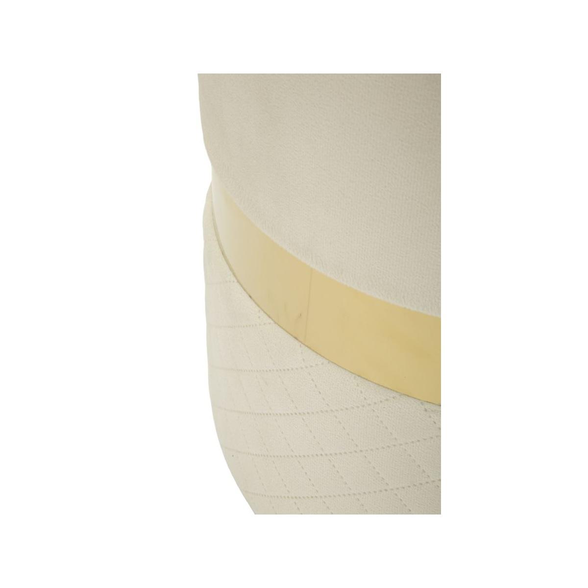 Puff c/contenitore sheffild crema set 2 pz cm Ø 37x42-28x35