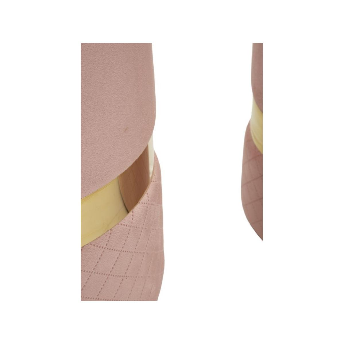 Puff c/contenitore sheffild rosa set 2 pz cm Ø 37x42-28x35
