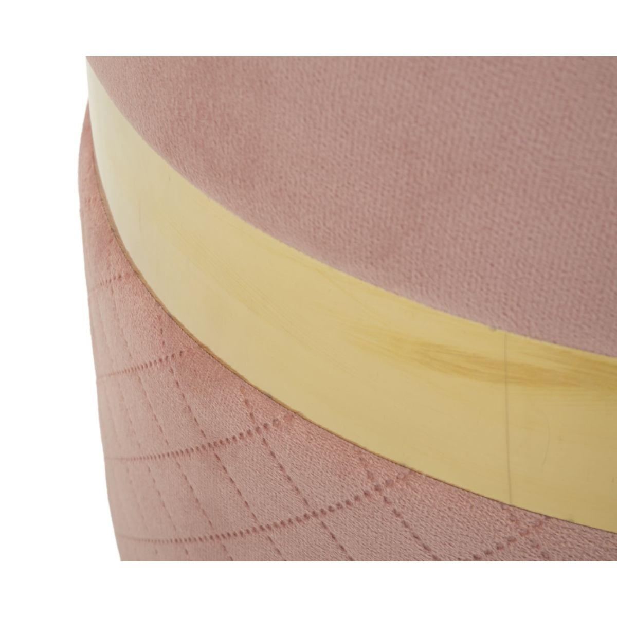 Puff c/contenitore sheffild rosa set 2 pz cm Ø 37x42-28x35