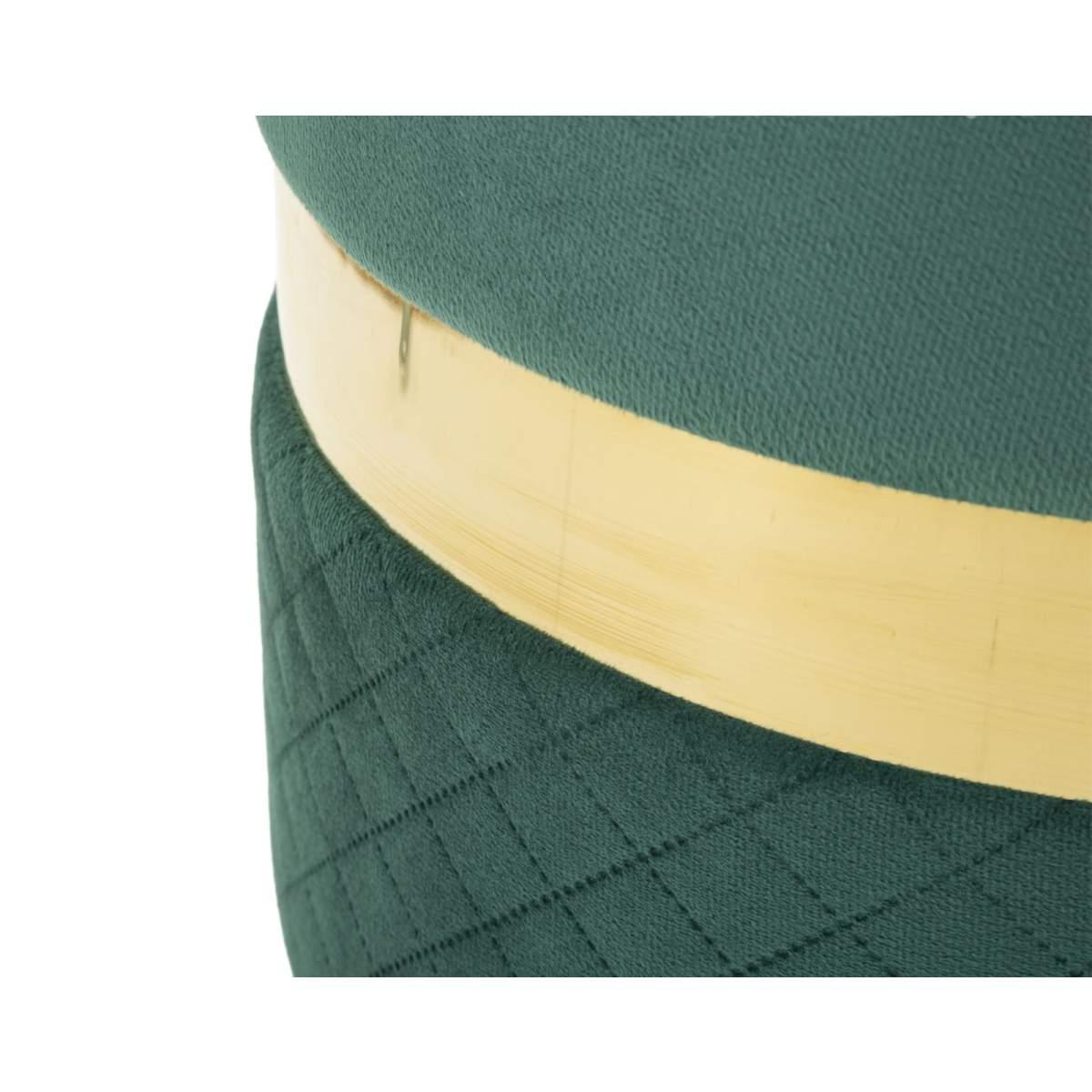 Puff c/contenitore sheffild verde set 2 pz cm Ø 37x42-28x35