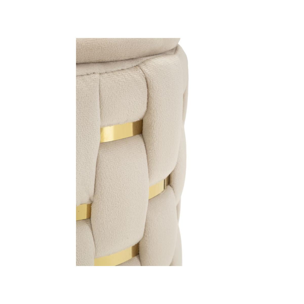 Puff c/contenitore shanty crema set 2 pz cm Ø 37x42-28x35