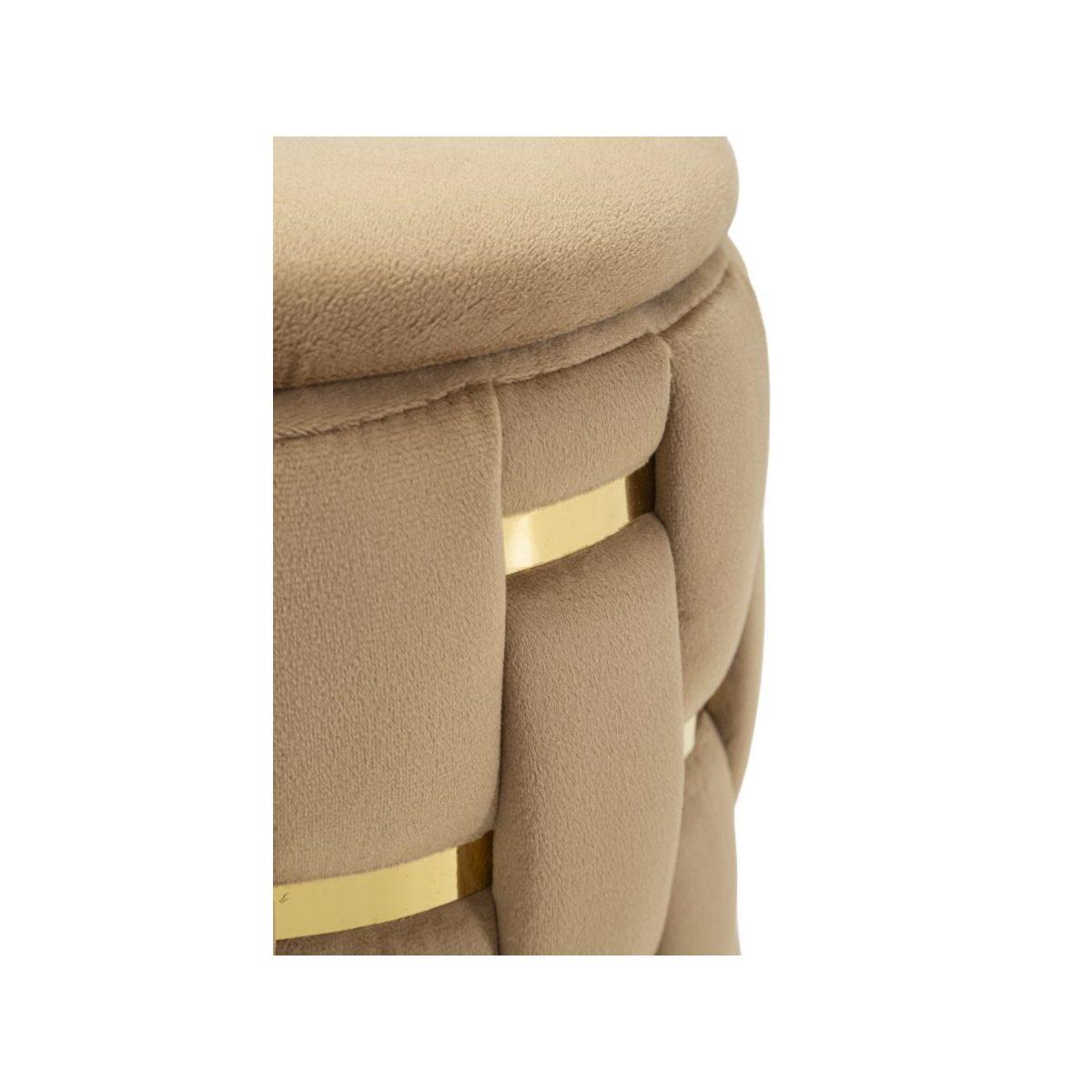 Puff c/contenitore shanty oro set 2 pz cm Ø 37x42-28x35