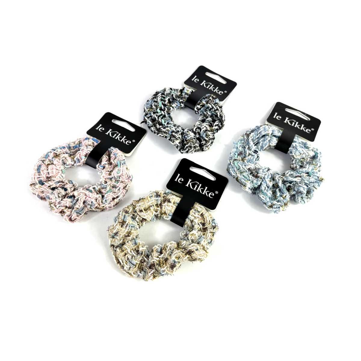 Elastico scrunchies Tweedy donna in lana Le Kikke