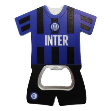 Apribottiglie magnetico in plastica e metallo con maglia ufficiale inter