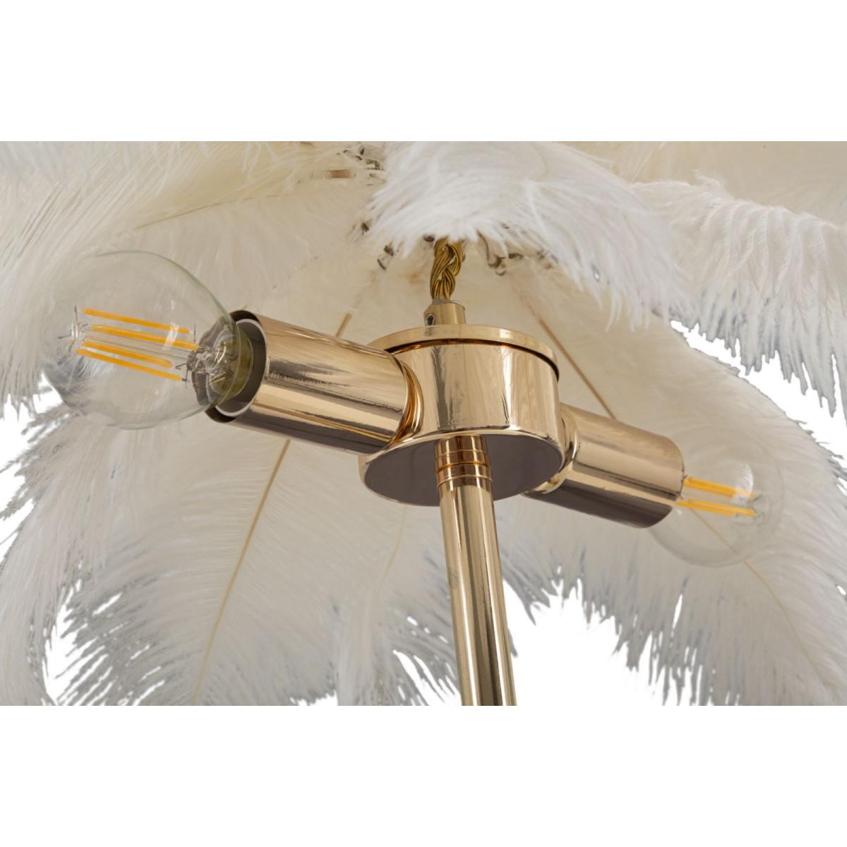 Lampada da tavolo palm bianca cm Ø 40x55