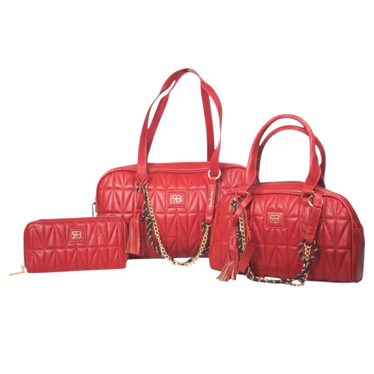 Set donna 3 pezzi borsa bauletto e portafoglio Renato Balestra