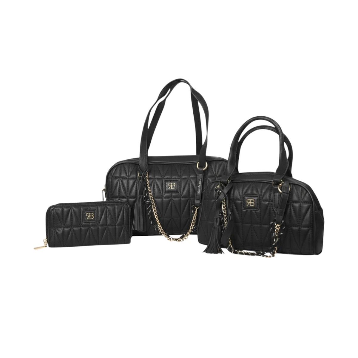 Set donna 3 pezzi borsa bauletto e portafoglio Renato Balestra