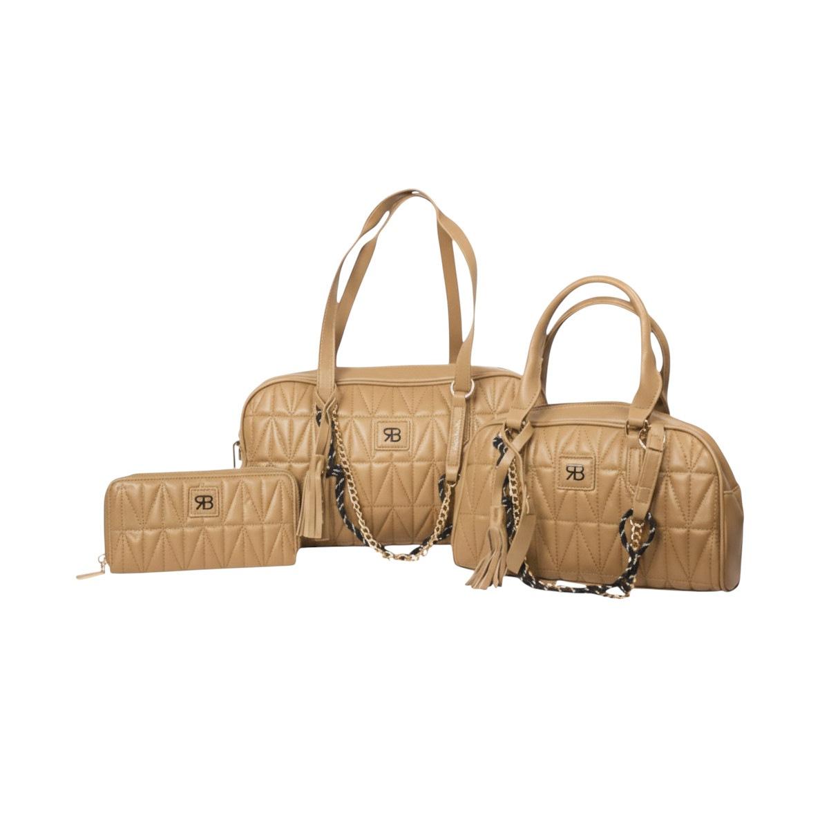 Set donna 3 pezzi borsa bauletto e portafoglio Renato Balestra