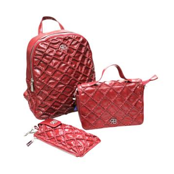 Set 3 pezzi donna zaino, patta e portacellulare Renato Balestra