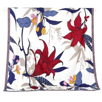 Sciarpa donna in seta fantasia fiori Capoverde