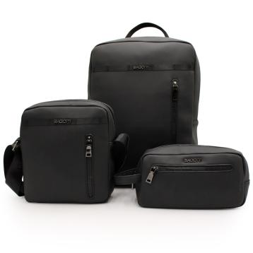 Set 3 pezzi - zaino + tracolla + beauty linea trucker Laura Biagiotti