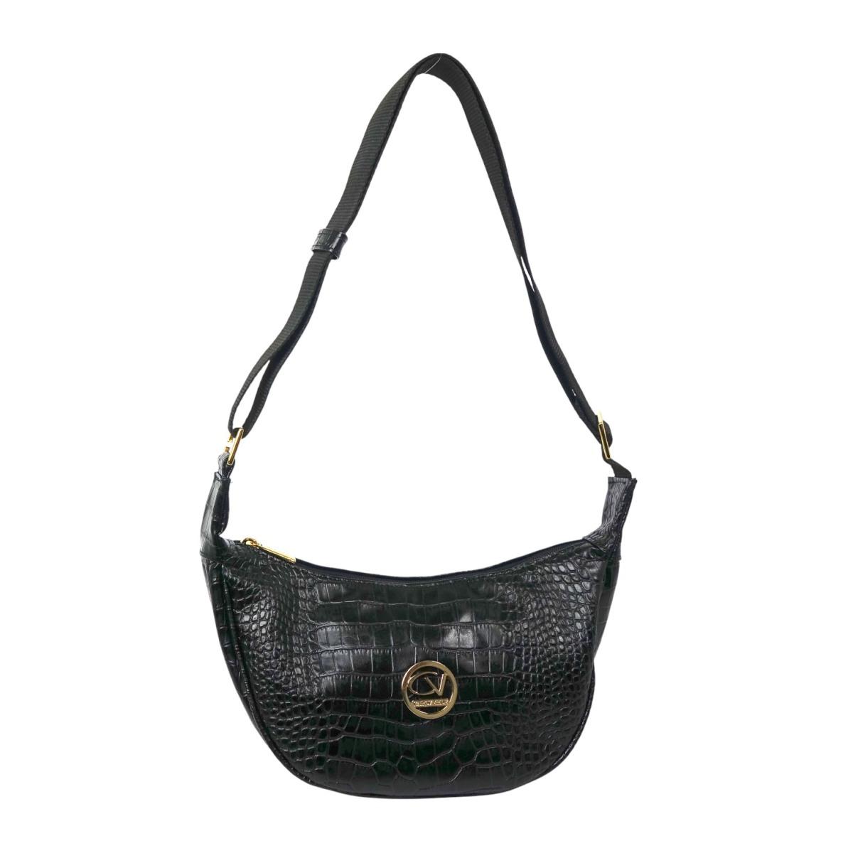 Tracolla donna in ecopelle stampa coccodrillo Capoverde Made in Italy