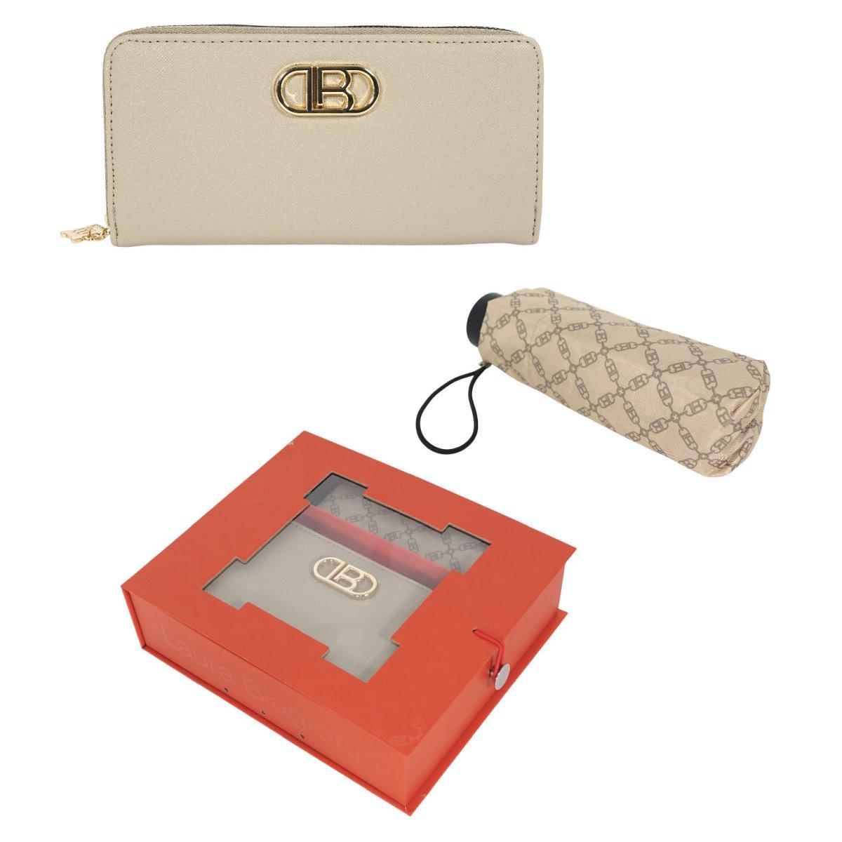 Set donna portafogli e ombrello in confezione regalo Laura Biagiotti